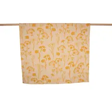 David Fussenegger JADE 100% Katoenen Deken Florals (GOTS) 150x200 cm Senf