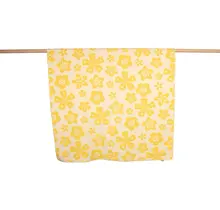 David Fussenegger SILVRETTA Plaid "Blumen" 140x200 gelb