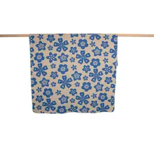 David Fussenegger SILVRETTA Plaid "Blumen" 140x200 königsblau