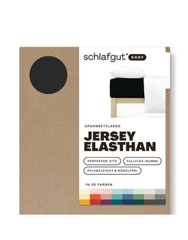 Schlafgut EASY Jersey Elasthan Hoeslaken S - 90x190 - 100x220 799 Off-Black