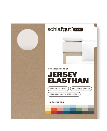 Schlafgut EASY Jersey Elasthan Hoeslaken M - 120x200 - 130x220 744 Sand Light