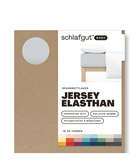 Schlafgut EASY Jersey Elasthan Hoeslaken XL - 180x200 - 200x220 511 Grey Light