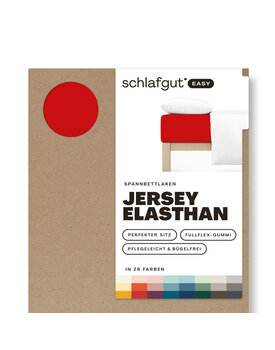 Schlafgut EASY Jersey Elasthan Hoeslaken XL - 180x200 - 200x220 285 Red Deep