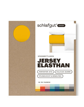 Schlafgut EASY Jersey Elasthan Hoeslaken S - 90x190 - 100x220 196 Yellow Deep