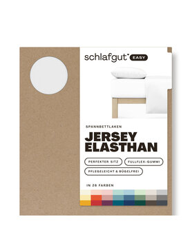Schlafgut EASY Jersey Elasthan Hoeslaken XL - 180x200 - 200x220 101 Full-White