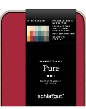 Schlafgut Pure Jersey Hoeslaken M - 120x200 - 130x220 285 Red Deep