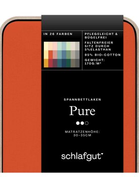 Schlafgut Pure Jersey Hoeslaken M - 120x200 - 130x220 269 Red Mid