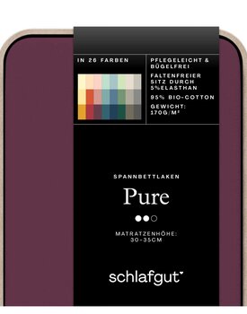 Schlafgut Pure Jersey Hoeslaken M - 120x200 - 130x220 542 Purple Deep