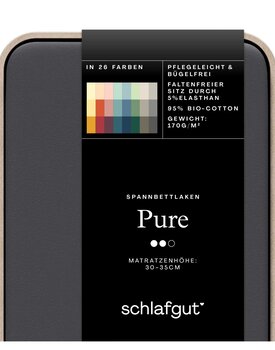 Schlafgut Pure Jersey Hoeslaken S - 90x190 - 100x220 556 Grey Deep