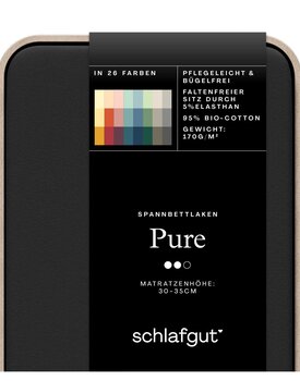 Schlafgut Pure Jersey Hoeslaken M - 120x200 - 130x220 799 Off-Black