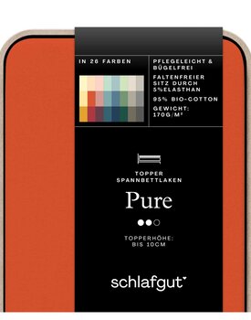 Schlafgut Pure Jersey Topper Hoeslaken S - 90x190 - 100x220 269 Red Mid