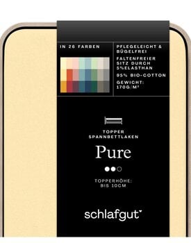 Schlafgut Pure Jersey Topper Hoeslaken S - 90x190 - 100x220 164 Yellow Mid