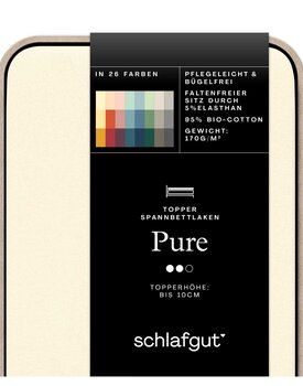 Schlafgut Pure Jersey Topper Hoeslaken S - 90x190 - 100x220 132 Yellow Light