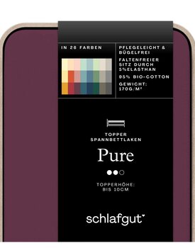 Schlafgut Pure Jersey Topper Hoeslaken S - 90x190 - 100x220 542 Purple Deep