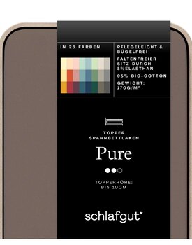 Schlafgut Pure Jersey Topper Hoeslaken XL - 180x200 - 200x220 790 Sand Deep