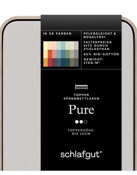 Schlafgut Pure Jersey Topper Hoeslaken S - 90x190 - 100x220 511 Grey Light