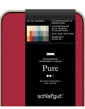 Schlafgut Pure Jersey Boxspring Hoeslaken L - 140x200 - 160x220 285 Red Deep