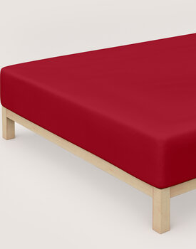 Schlafgut Pure Jersey Boxspring Hoeslaken L - 140x200 - 160x220 285 Red Deep