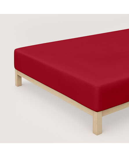 Schlafgut Pure Jersey Boxspring Hoeslaken L - 140x200 - 160x220 285 Red Deep