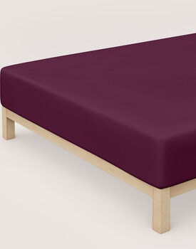 Schlafgut Pure Jersey Boxspring Hoeslaken M - 120x200 - 130x220 542 Purple Deep