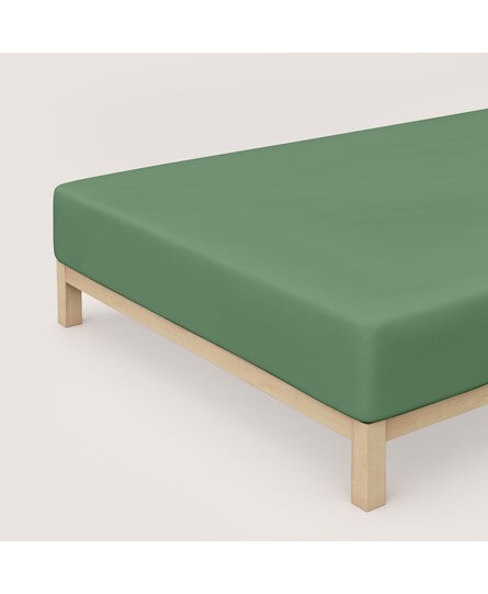 Schlafgut Pure Jersey Boxspring Hoeslaken M - 120x200 - 130x220 665 Green Mid