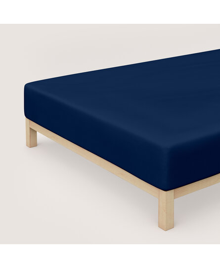 Schlafgut Pure Jersey Boxspring Hoeslaken S - 90x190 - 100x220 570 Blue Deep