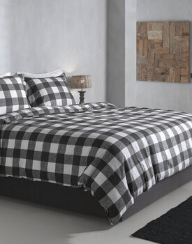 Zo! Home Quattro di Lino Dekbedovertrek 240x200/220 Dark Grey