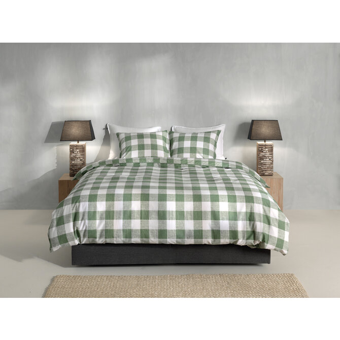 Zo! Home Quattro di Lino Dekbedovertrek 240x200/220 Moss Green