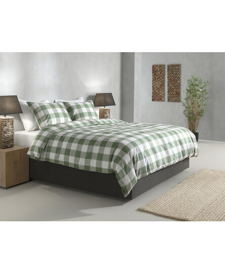 Zo! Home Quattro di Lino Dekbedovertrek 240x200/220 Moss Green