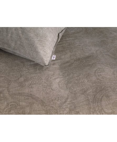 Zo! Home Paisley di Lino Dekbedovertrek 200x200/220 Palm Taupe