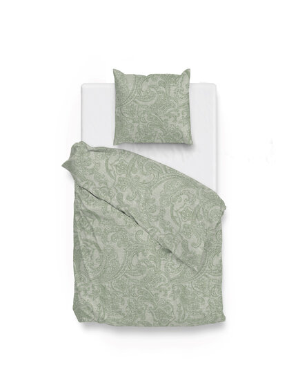 Zo! Home Paisley di Lino Dekbedovertrek 140x200/220 Moss Green