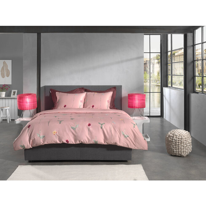 Heckett & Lane Flores Dekbedovertrek 200x200/220 Pink Heckett & Lane Flores Dekbedovertrek 200x200/220 Pink