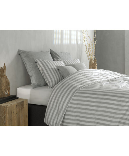 Zo! Home Banda di Lino Dekbedovertrek 140x200/220 Dove Grey