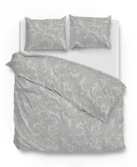 Zo! Home Paisley di Lino Dekbedovertrek 200x200/220 Dove Grey