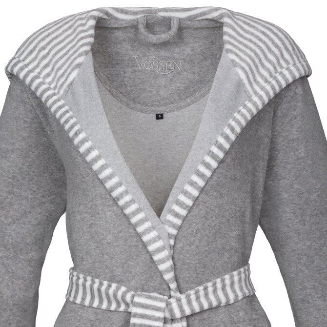 Vossen Badjas Juno grau meliert XS