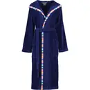 Cawö Cawo Dames Badjas met capuchon 840 11 marine Maat 40