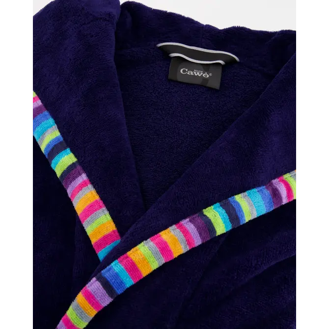 Cawo Dames Badjas met capuchon 840 11 marine Maat 40 Cawo Dames Badjas met capuchon 840 11 marine Maat 40