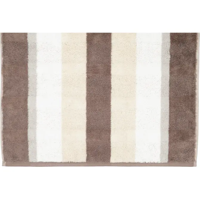 Cawo Noblesse Stripes  Handdoek 50x100 walnuss