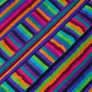 Cawö Cawo Dames Badjas met capuchon 7076 84 multicolor Maat 36/38