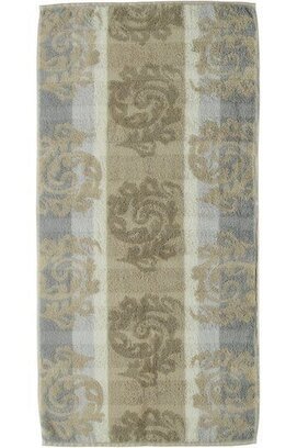 Cawo Cashmere Jacquard Handdoek Zand 50x100