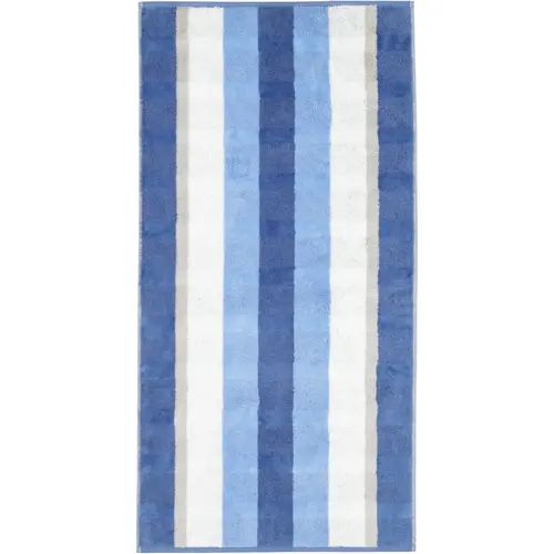 Cawö Cawo Noblesse Stripes Gastendoekje 30x50 saphir afbeelding