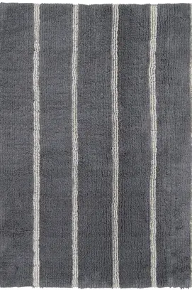 CAWÖ Home Keerbare  Badmat Balance Gestreept 1008 73 anthrazit 60x60