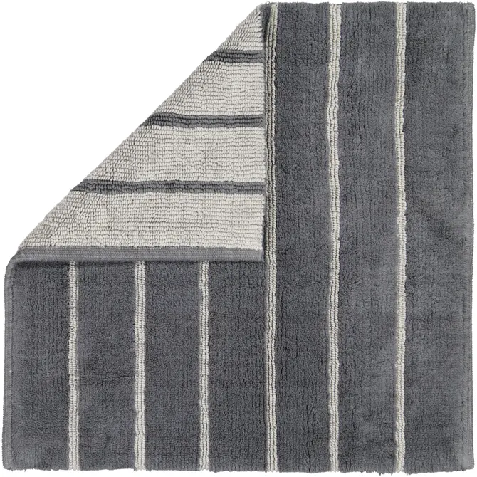 CAWÖ Home Keerbare  Badmat Balance Gestreept 1008 73 anthrazit 60x60