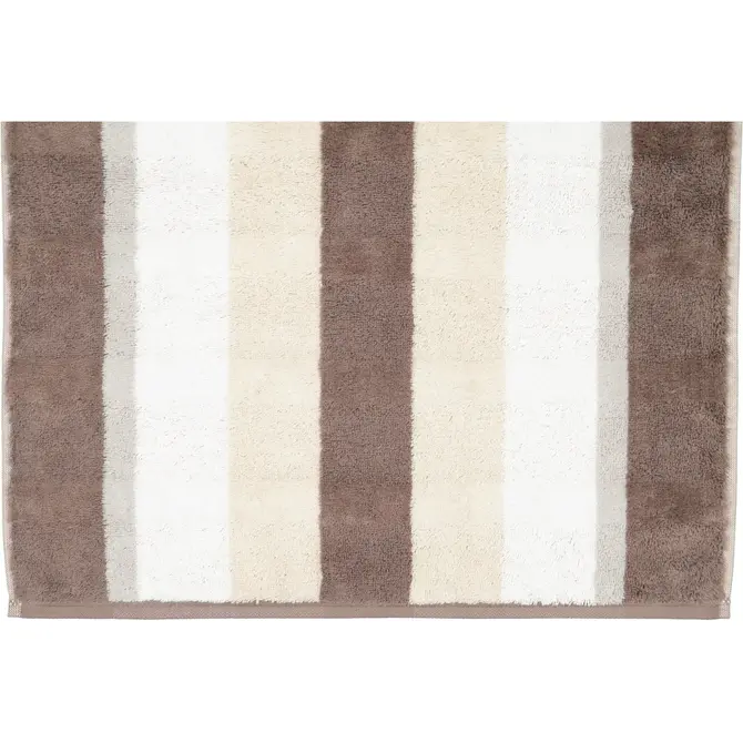 Cawo Noblesse Stripes Badlaken 80x150 walnuss