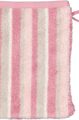 Cawo Breeze Streifen Washandje 16x22 blush