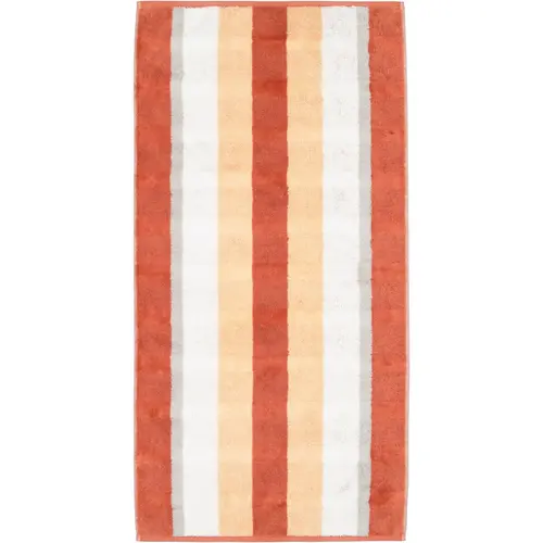 Cawö Cawo Noblesse Stripes Gastendoekje 30x50 brick afbeelding