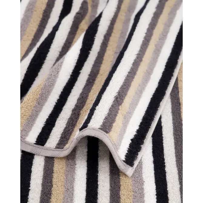 Cawo Shades Streifen Gastendoekje 30x50 stein