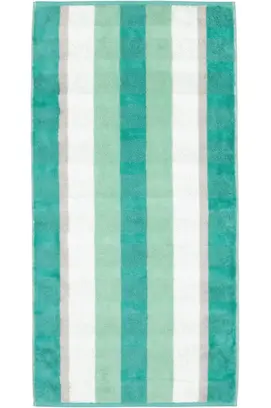 Cawo Noblesse Stripes  Handdoek 50x100 smaragd