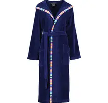 Cawo Dames Badjas met capuchon 840 11 marine Maat 38