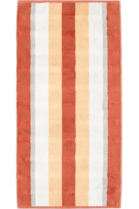 Cawo Noblesse Stripes  Handdoek 50x100 brick